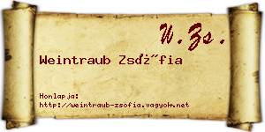 Weintraub Zsófia névjegykártya