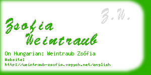 zsofia weintraub business card