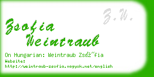 zsofia weintraub business card